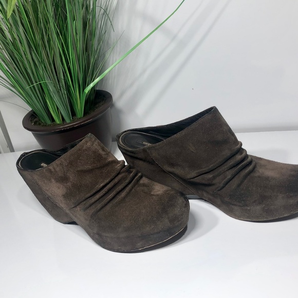 Vera Wang Lavender Label Brown Suede Mule Platform - Picture 2 of 8